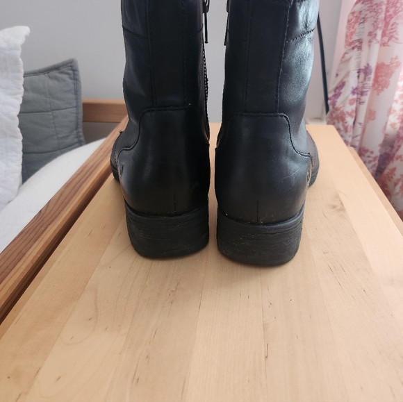Born Black Leather Lace-Up Boots - Picture 5 of 6